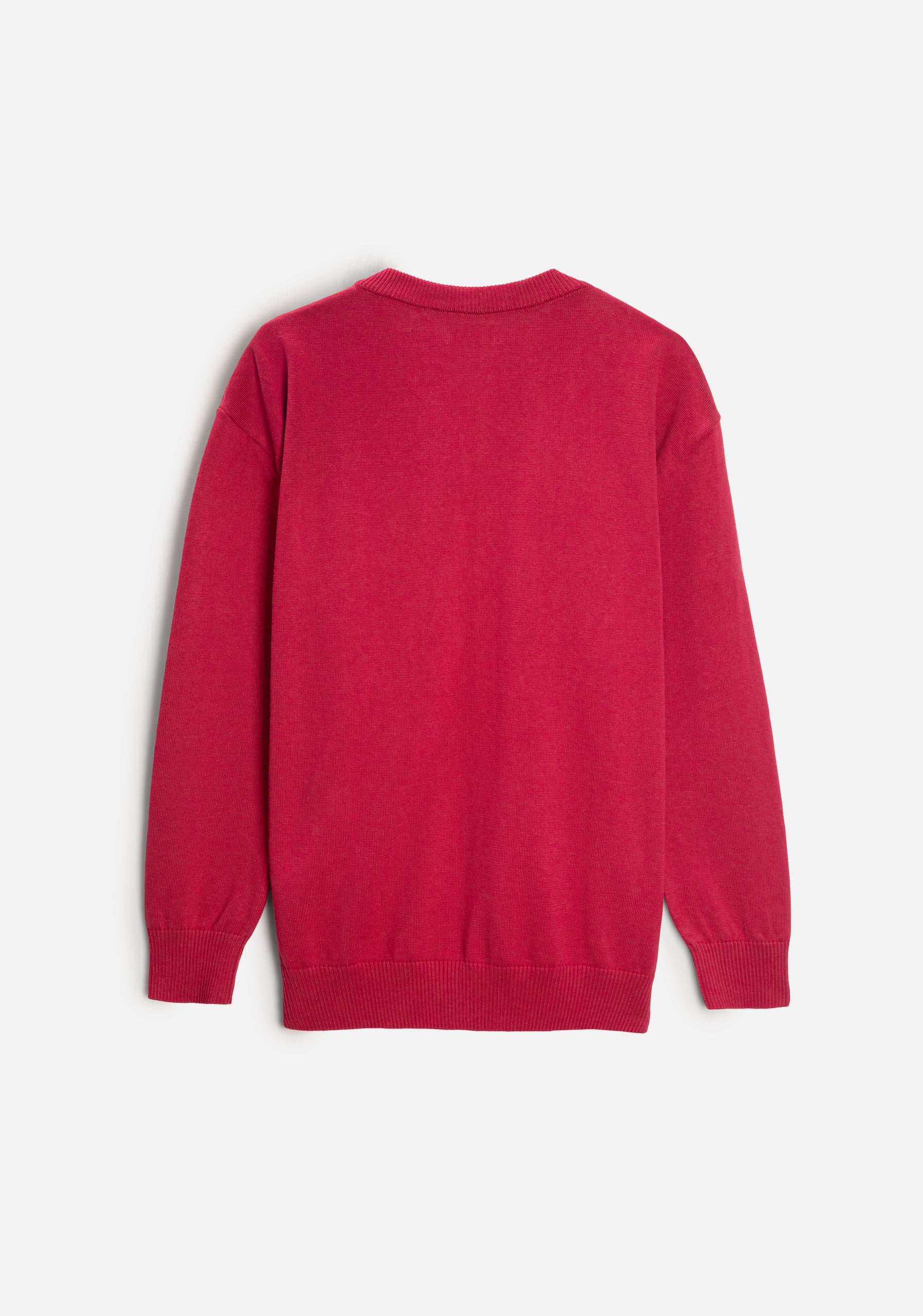 H Newark Cherry Red V-Neck Sweater