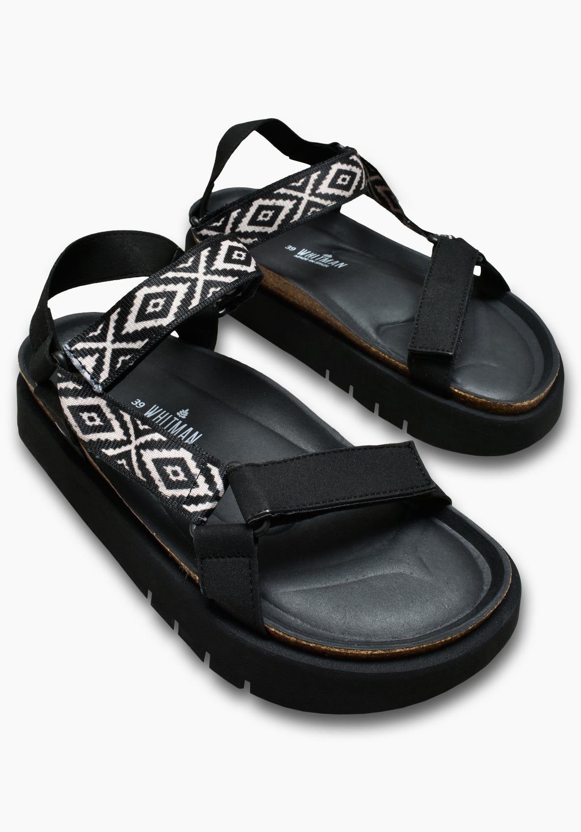 Bruni Sandal Black - Ivory