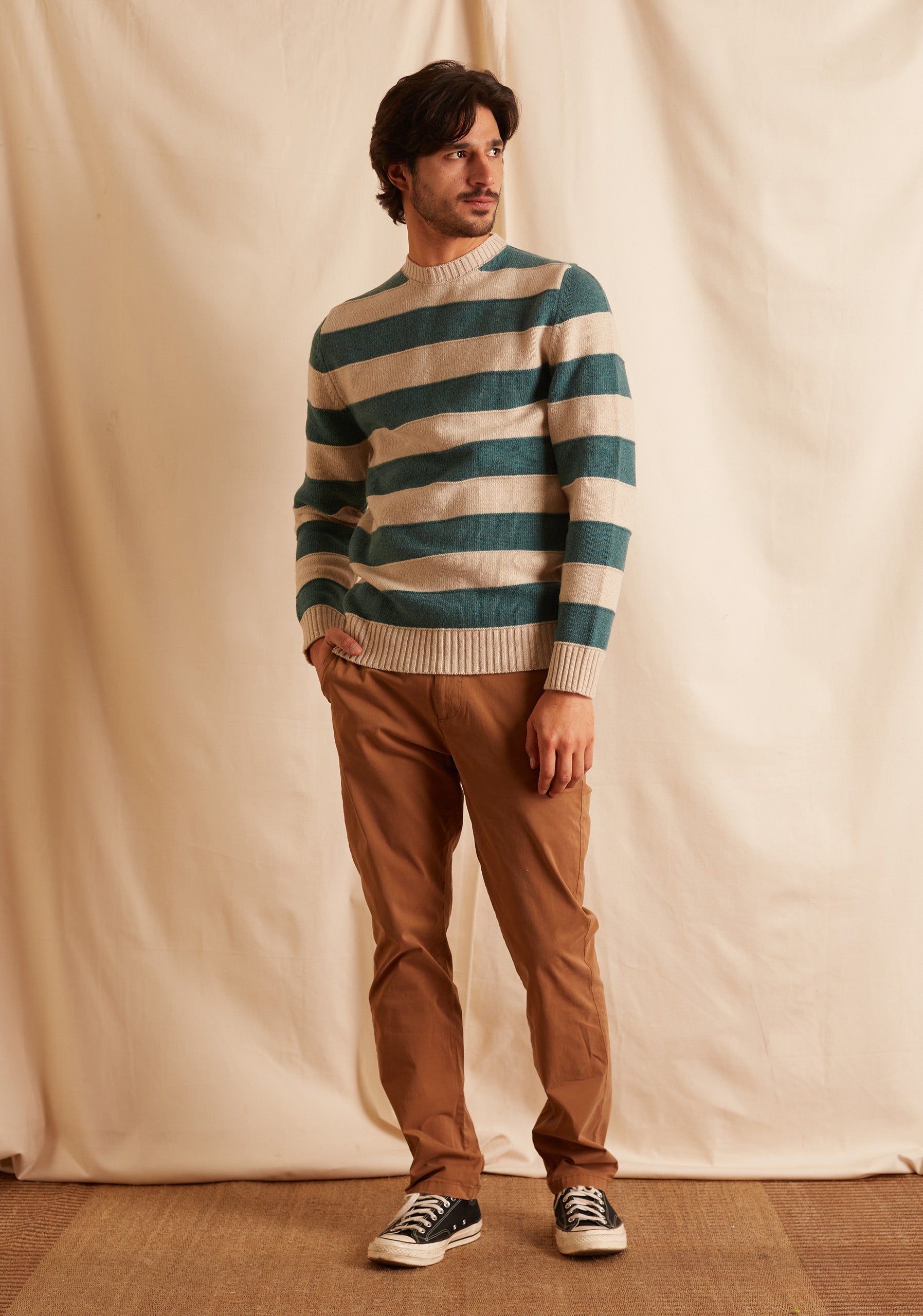 Vancouver Lines Sweater Green/Bone