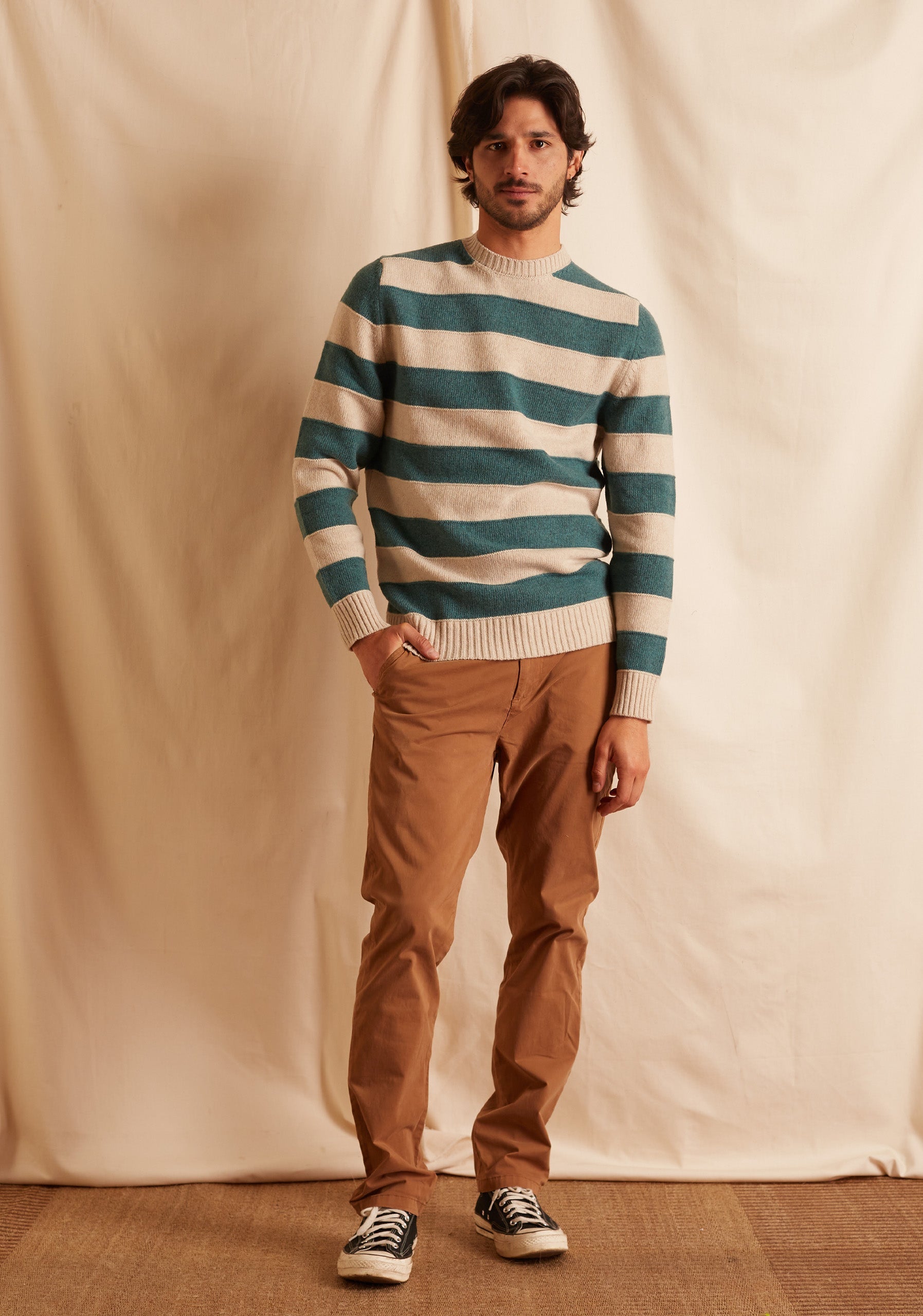 Vancouver Lineas Sweater Green/Bone