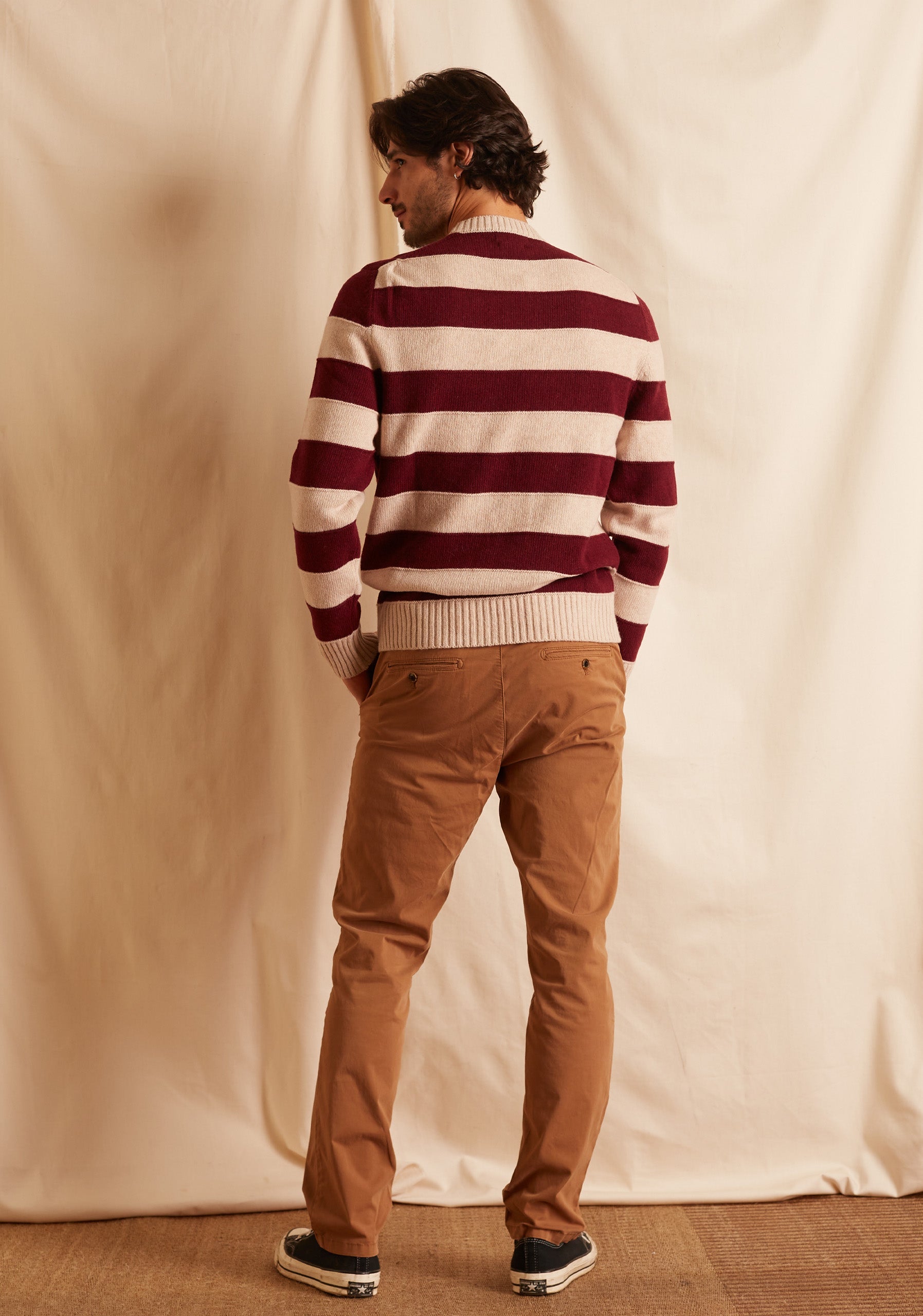 Sweater Vancouver Cherry/Bone Lines