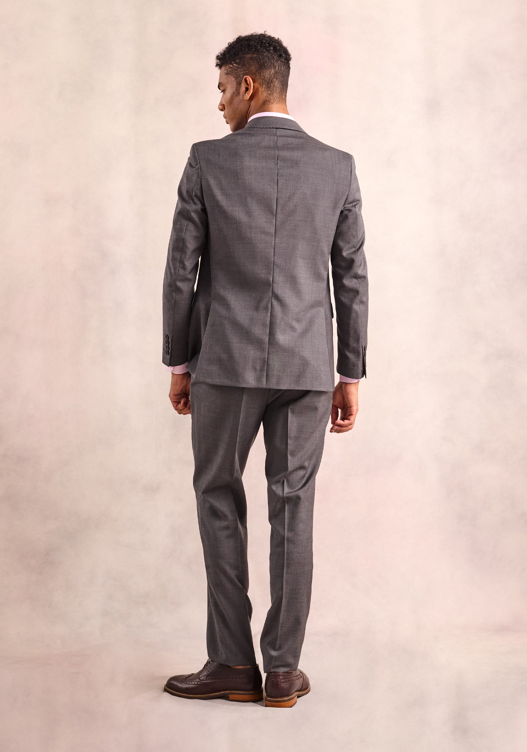Whitman Dress Italian Merino Wool Medium Gray