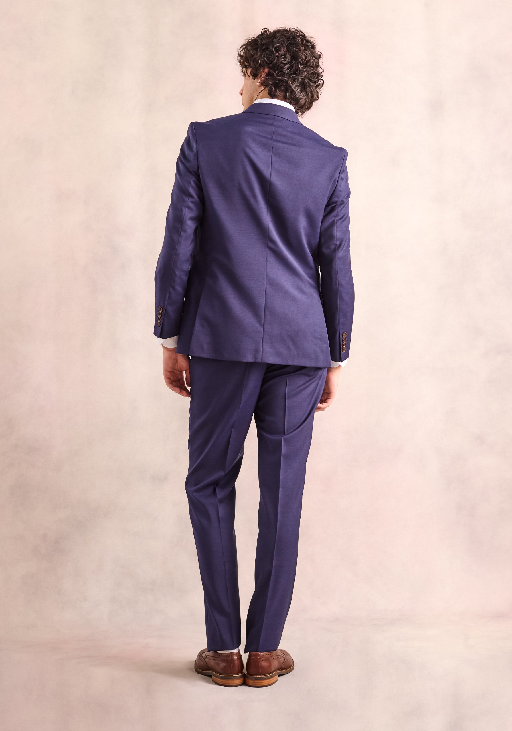 Whitman Dress Italian Merino Wool Medium Blue