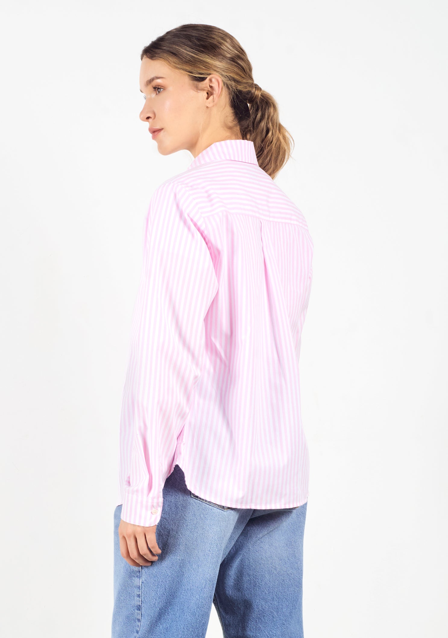 Ciara Pink - White Striped Shirt