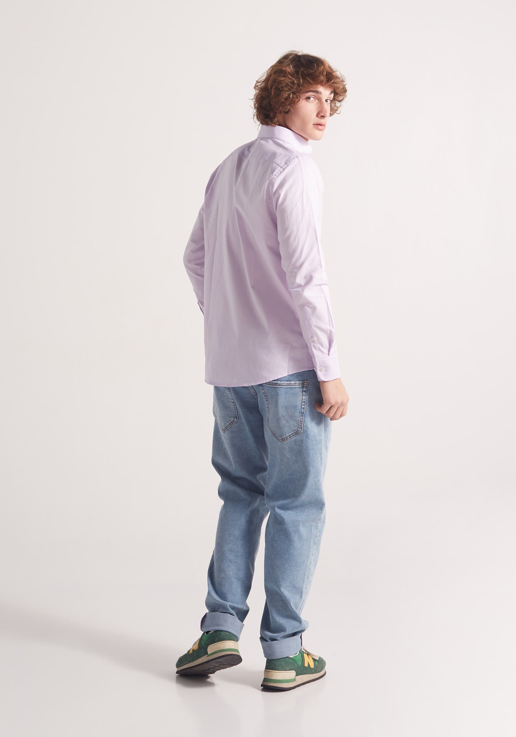 Whitman Lilac Button Down Collar Shirt