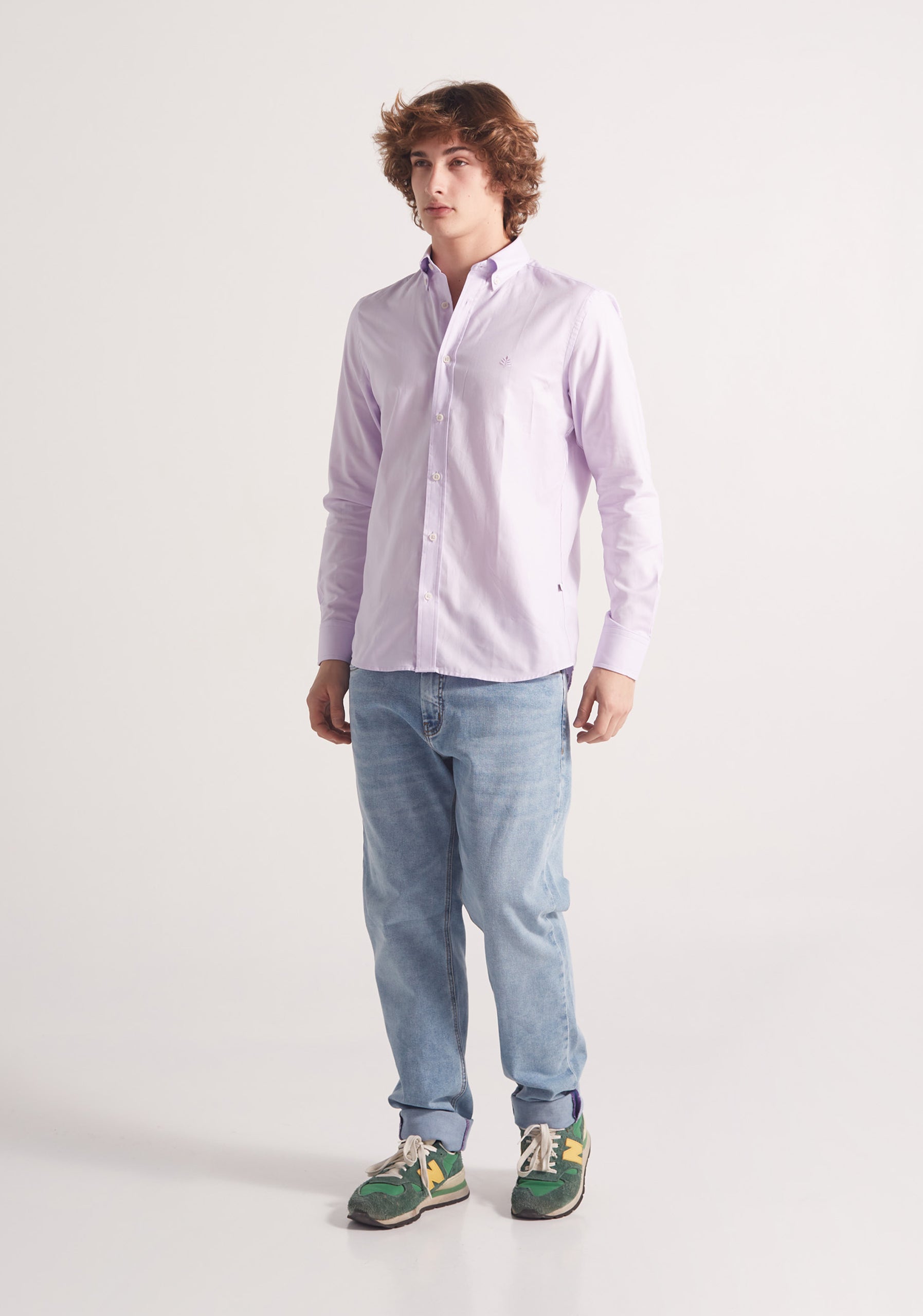 Whitman Lilac Button Down Collar Shirt