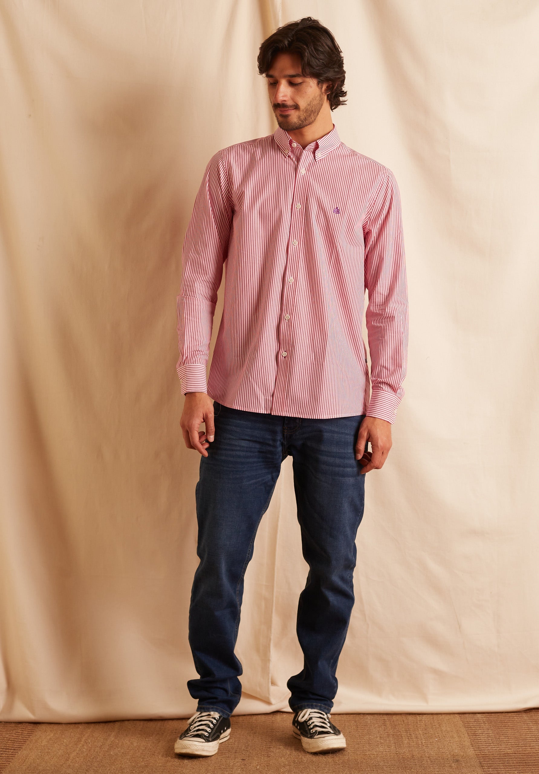 Whitman Shirt Fuchsia-White Lines