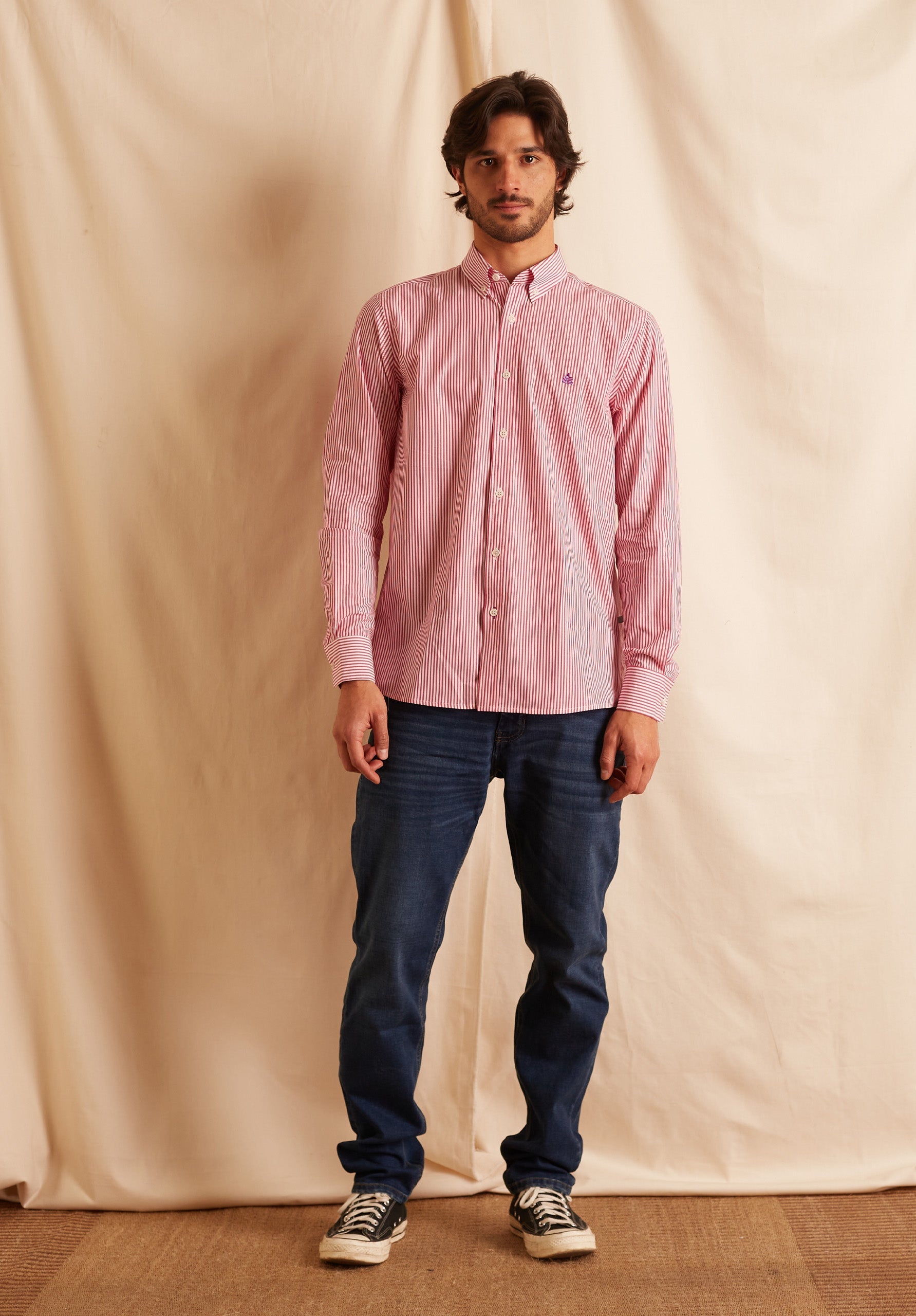 Whitman Shirt Fuchsia-White Lines