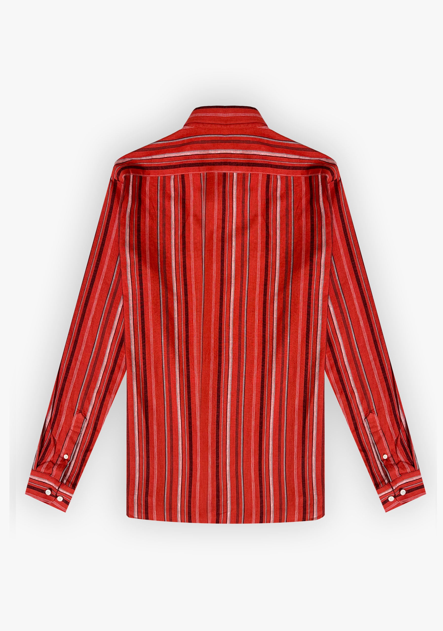 Lines Linen Shirt Red Bci