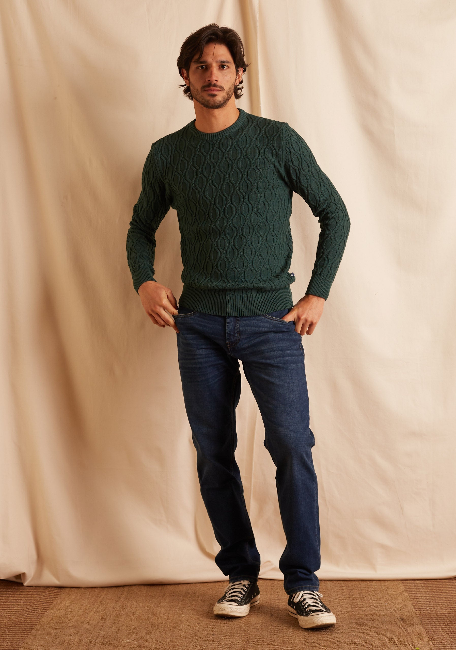 green Rhombus Sweater