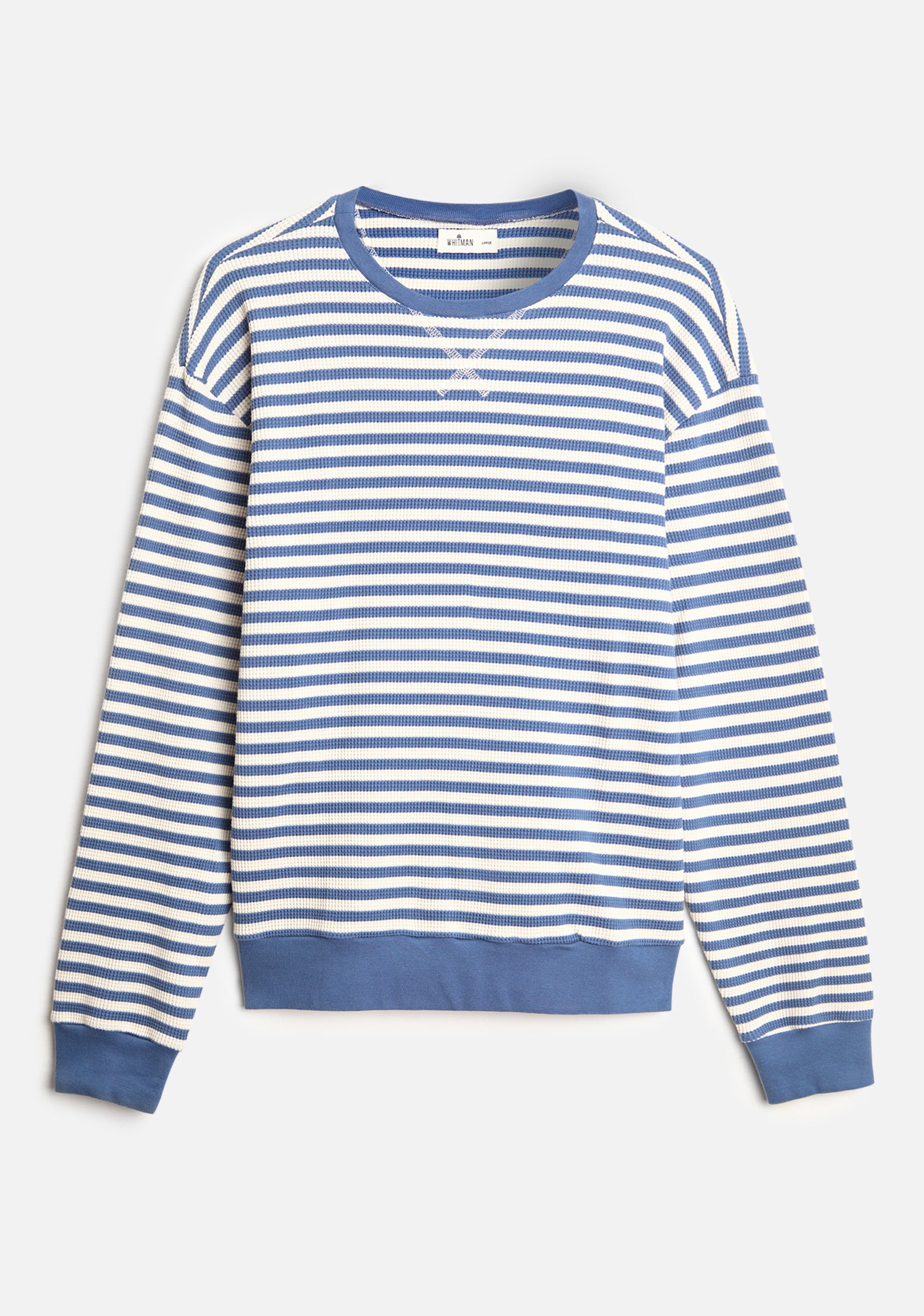 Sweater Luca Light Blue Stripes - Ivory