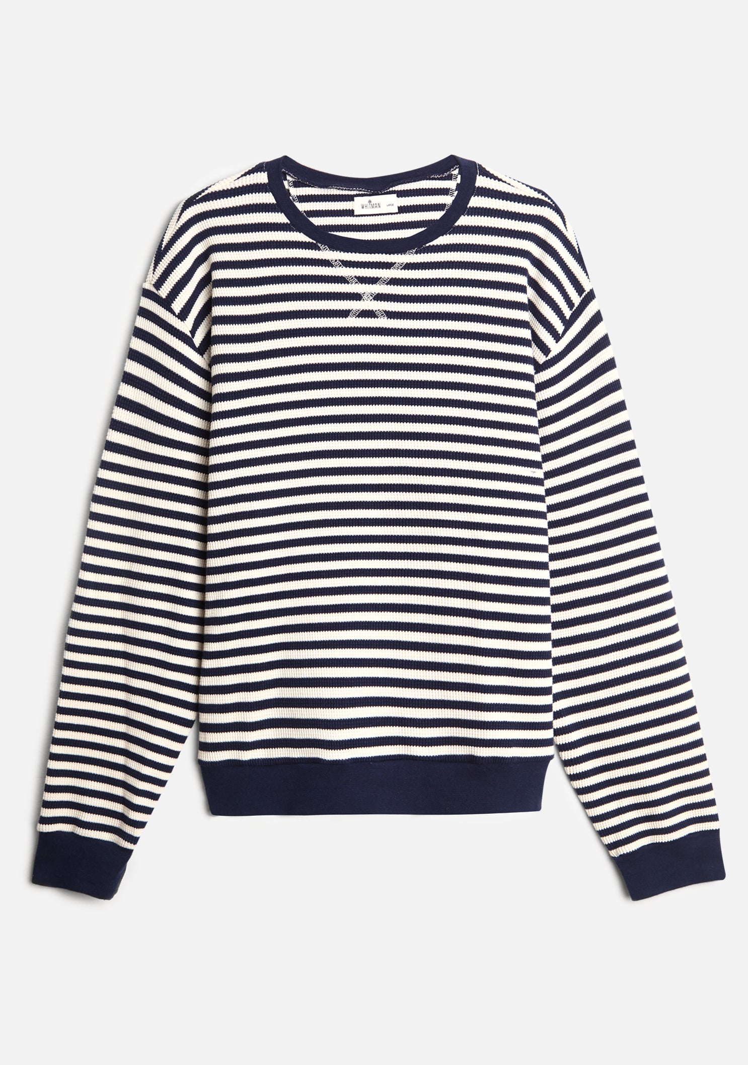 Sweater Luca Dark Blue Stripes - Ivory